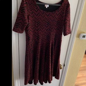 Stretchy LuLaRoe Nicole A-line dress 2XL